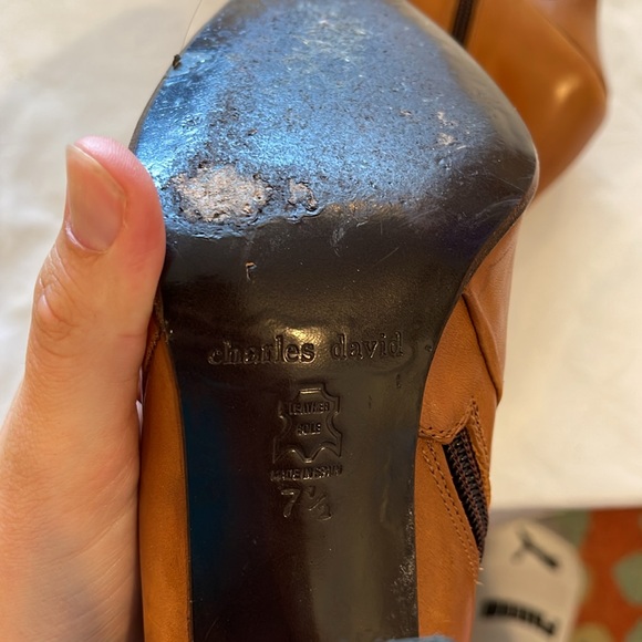 Charles David women’s heels heeled leather boots booties size 7.5. EUC - Picture 6 of 7